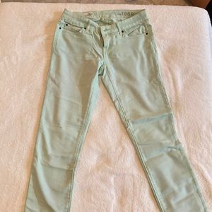 Gap mint skinny jeans